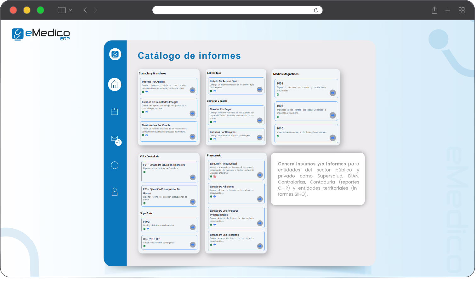 Catalogo de informes