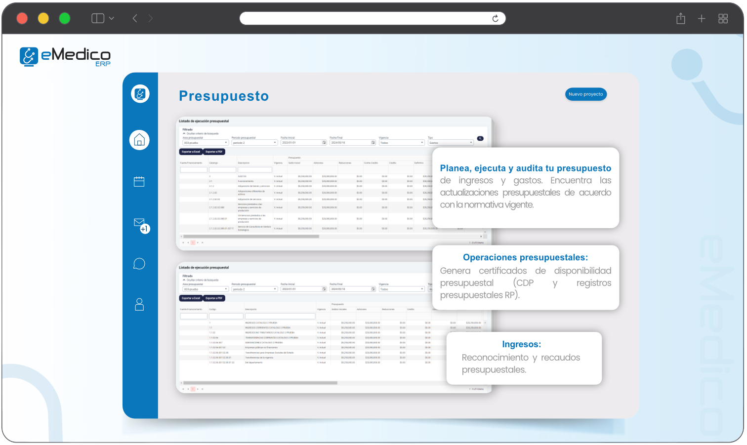 Presupuesto (eMedicoERP)